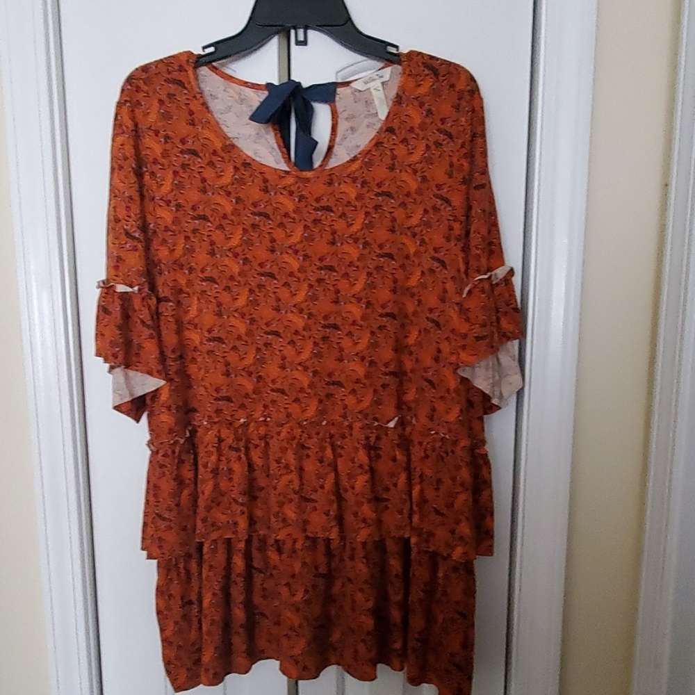 Matilda Jane XL Tiered Tie Back Shirt